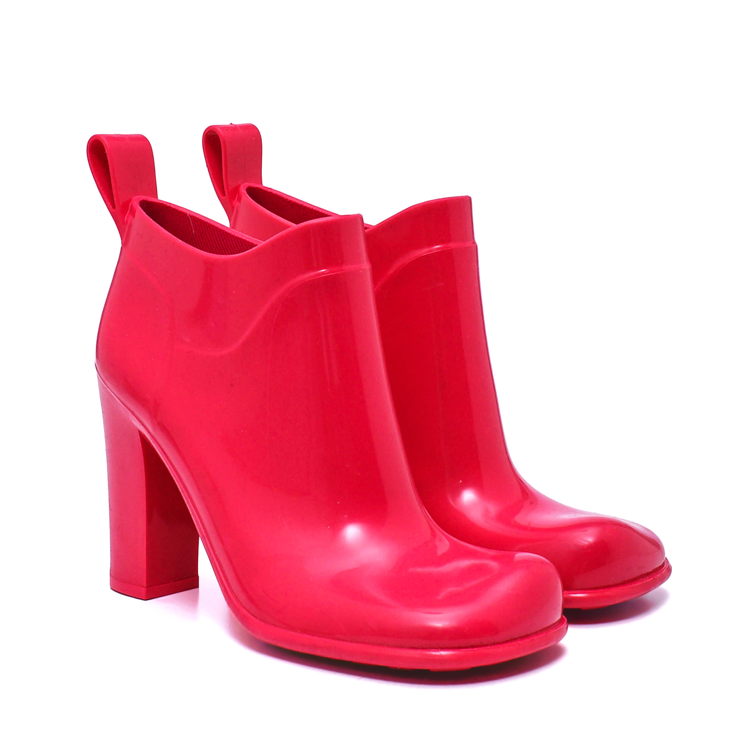 Bottega Veneta - Pink Rubber Shine Boots / 38